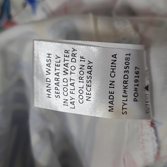 NWT Karlie Colorful Palm Floral Ruffle Dress size Large - Picture 7 of 9